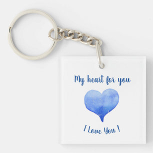 Jag Kärlek du Cute Blue Heart Valentine Day