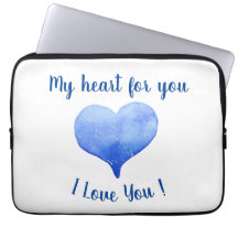 Jag Kärlek du Cute Blue Heart Valentine Day