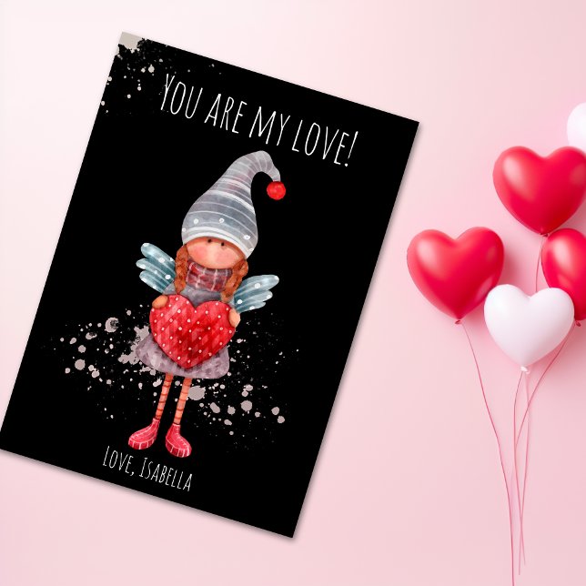 Jag Kärlek, du Dam nome med Red Heart Pun Valentin Julkort (Skapare uppladdad)