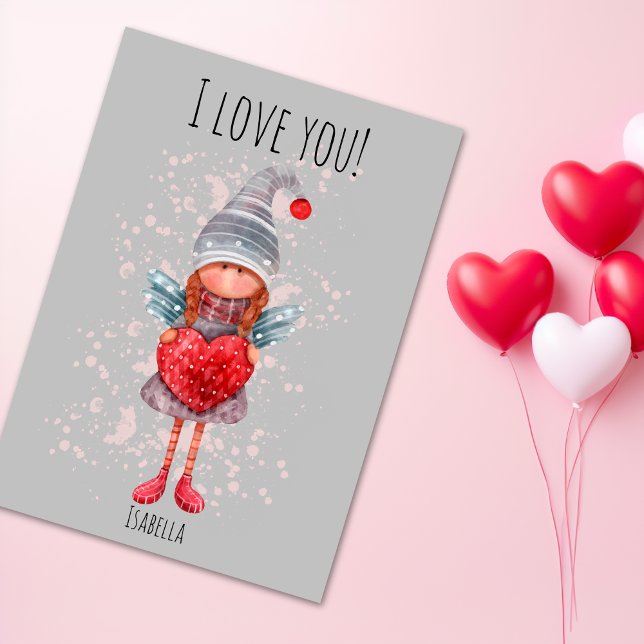 Jag Kärlek, du Dam nome med Red Heart Pun Valentin Julkort (Skapare uppladdad)