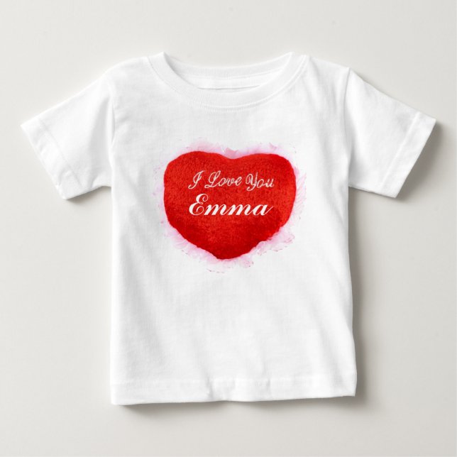 Jag Kärlek du Emma Heart Tröja (Framsida)