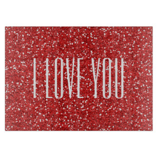 Jag Kärlek du Faux Glitter eller din egen text