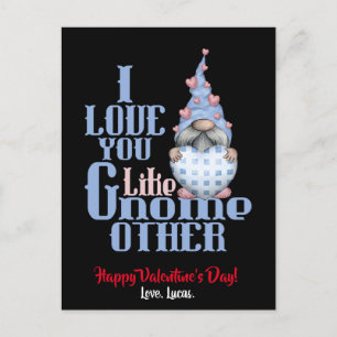 Jag Kärlek du gillar Gnome Annan Valentine Helg Vykort
