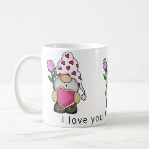 Jag kärlek du gillar gnome annan valentine kärlek kaffemugg