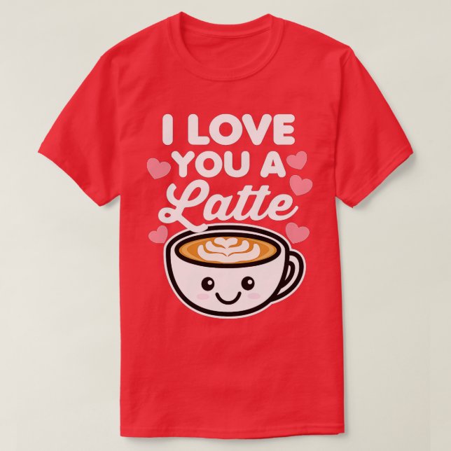 Jag Kärlek, du har en liten kaffehjärt på Alla hjä T Shirt (Design framsida)
