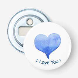 Jag Kärlek du klär dig för blått hjärta Valentine Flasköppnare