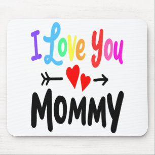 Jag Kärlek du Mamma Heart Mamma Girl Boy Cute Mamm Musmatta