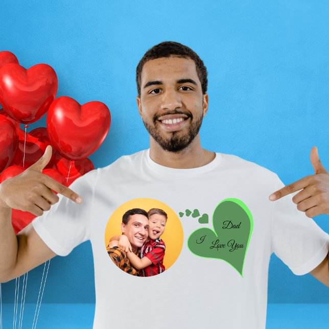 Jag kärlek du Pappa Fars dag Gift Photo T Shirt (Skapare uppladdad)
