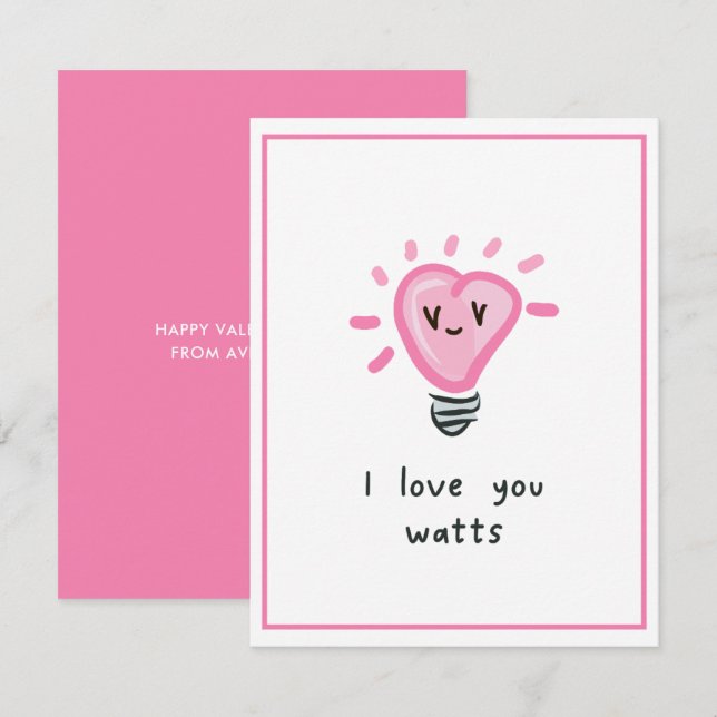 Jag kärlek du tittar på Cute Punny Kids Valentines Kort (Fram/baksida)
