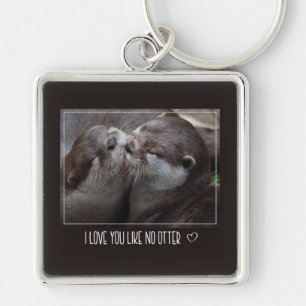 Jag Kärlek du vill inte ha något annat cute-foto Fyrkantig Silverfärgad Nyckelring