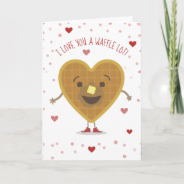 Jag Kärlek du Waffle Heart Valentine Kort