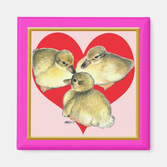 Jag Kärlek Ducklings! Magnet (Framsidan)