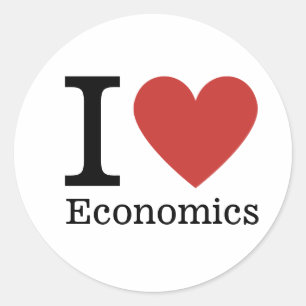 Jag ❤️ Kärlek Economics ANPASSADE Sticker Runt Klistermärke
