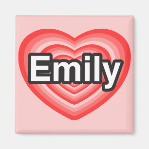 Jag kärlek Emily. Jag kärlekar dig Emily. Hjärta Magnet