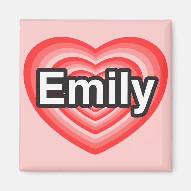Jag kärlek Emily. Jag kärlekar dig Emily. Hjärta Magnet (Framsidan)