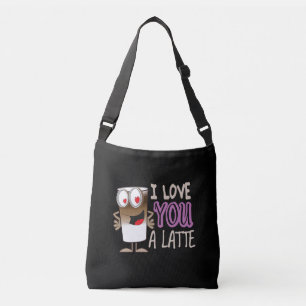 Jag Kärlek er en latte Axelväska