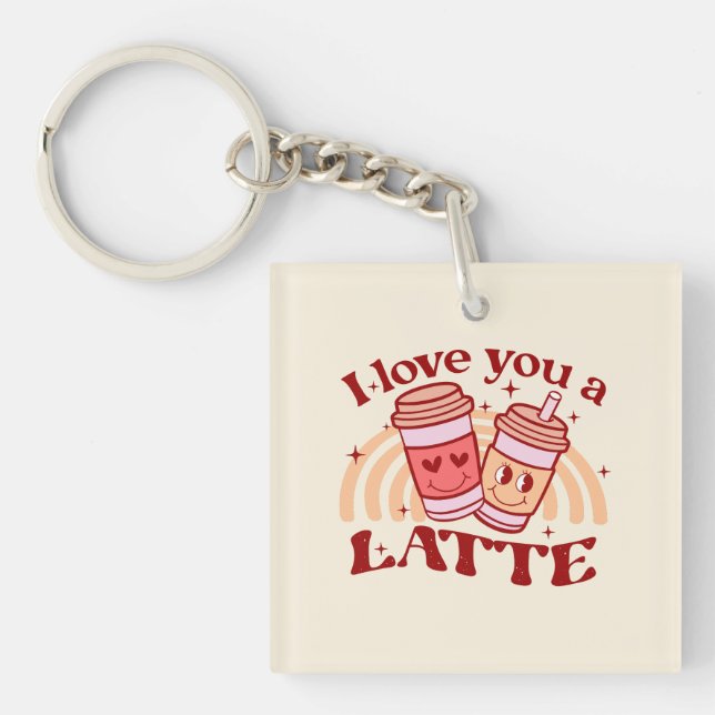 Jag Kärlek er en latte | Cute Coffee Kopp Pun (Framsidan)