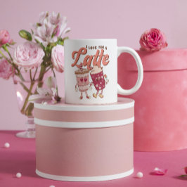 Jag kärlek er en latte kaffemugg