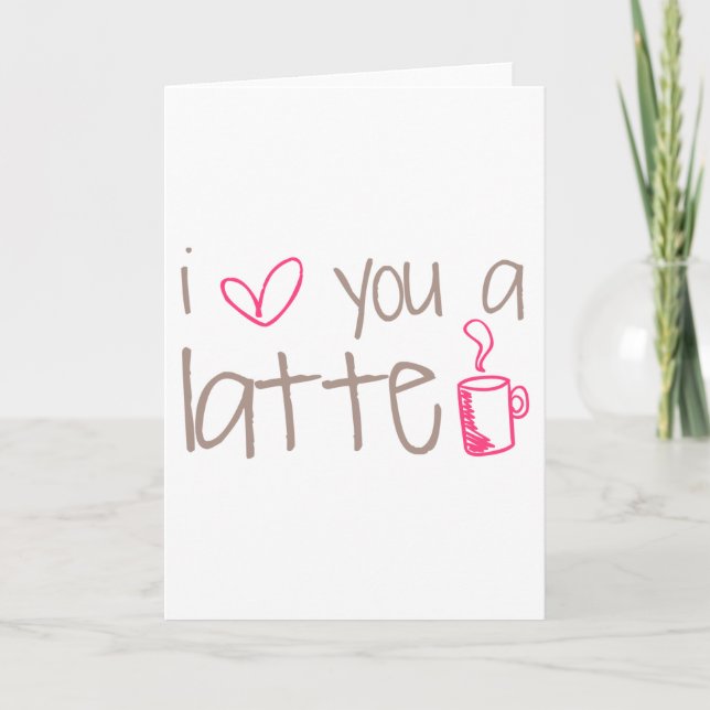 Jag Kärlek er en latte Kort (Framsida)