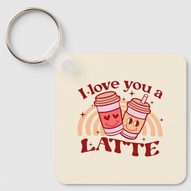 Jag Kärlek er en latte Nyckelring (Framsida)