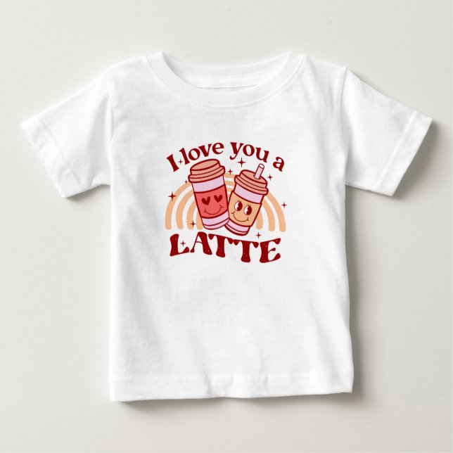 Jag Kärlek er en latte T Shirt (Framsida)