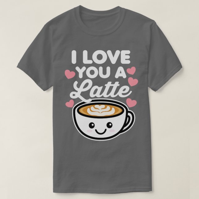 Jag Kärlek er en latte T Shirt (Design framsida)