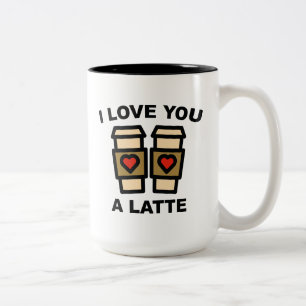 Jag Kärlek er en latte Två-Tonad Mugg