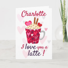 Jag Kärlek er en latte! Valentineser Funny Kort