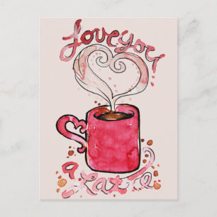Jag kärlek er en latte vykort