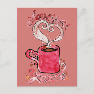 Jag kärlek er en latte vykort