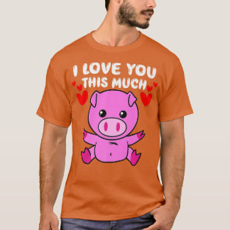 Jag Kärlek er hans mycket Cute Gris Hug Valentines T Shirt