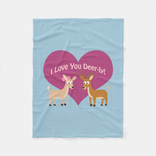 Jag Kärlek er Hjort-ly! Fleecefilt (Framsidan)