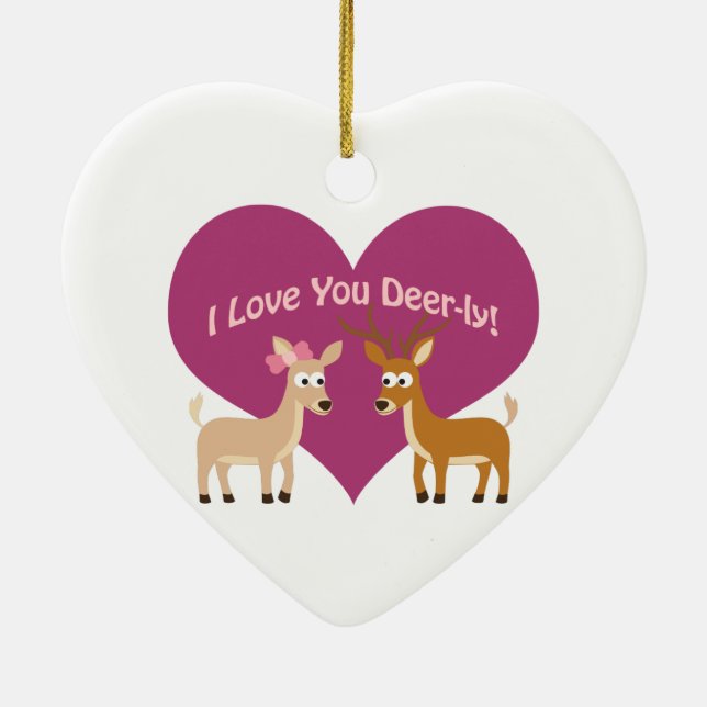 Jag Kärlek er Hjort-ly! Julgransprydnad Keramik (Baksidan)