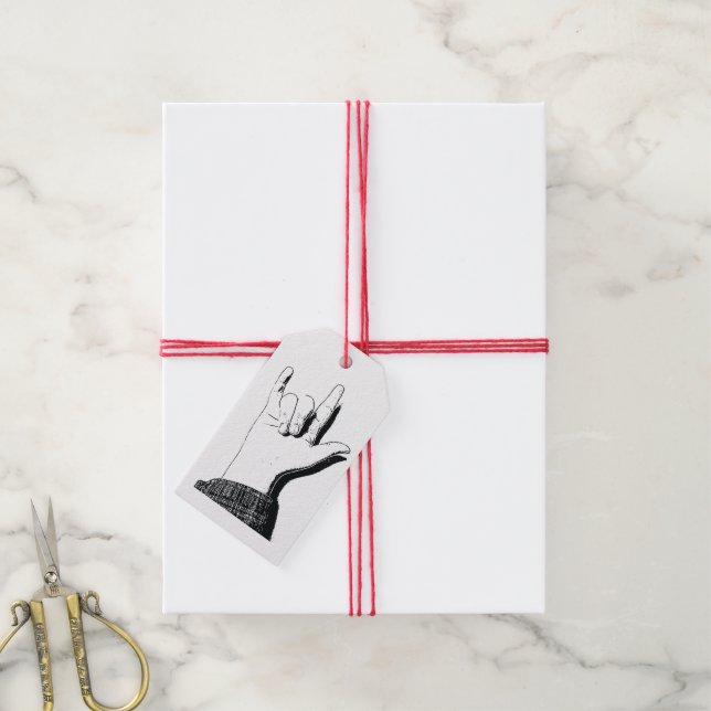 Jag Kärlek er i ASL Presentetikett (Med Snöre)