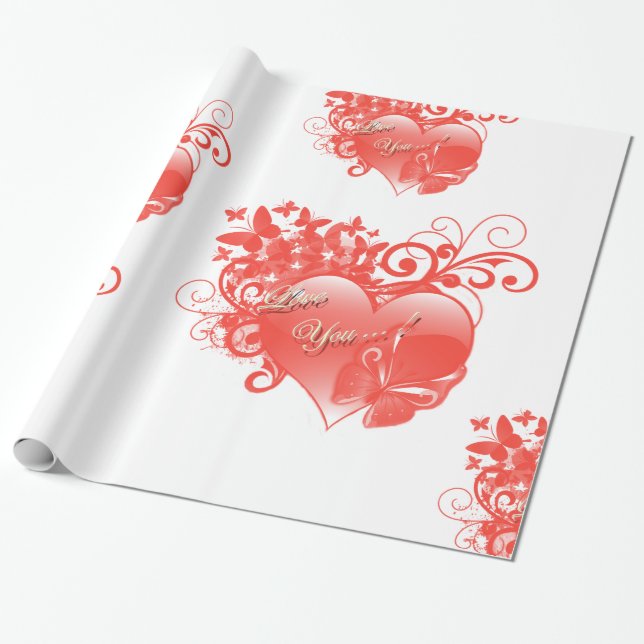 JAG KÄRLEK ER I RED HEART PRESENTPAPPER (Utrullad)