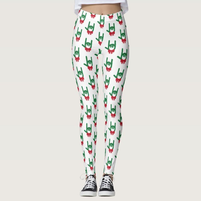 Jag Kärlek er julfransfrand Leggings (Framsida)
