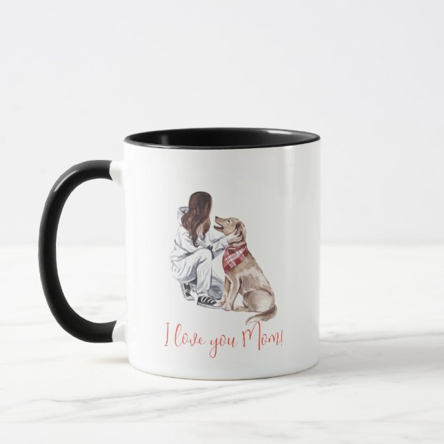 "Jag Kärlek er Mamma!" Hund Mamma Mugg (Vänster)
