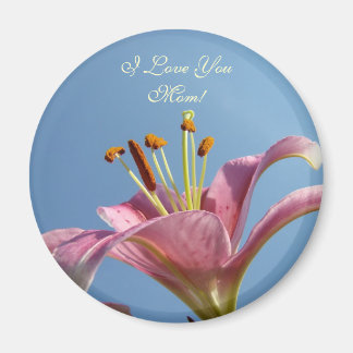 Jag Kärlek er Mamma! Magnet Rosa Calla Lily Flower
