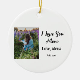 Jag kärlek er mamma mors dag elegant lägg till bil julgransprydnad keramik