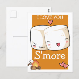 Jag Kärlek er mer Kawaii Marshmallow Vykort