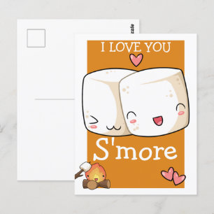 Jag Kärlek er mer Kawaii Marshmallow Vykort