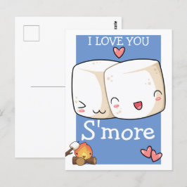 Jag Kärlek er mer Kawaii Marshmallow Vykort