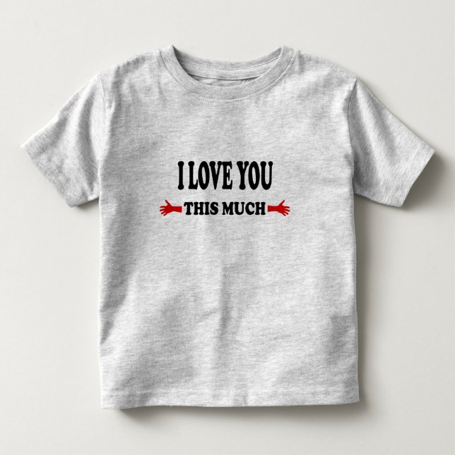 Jag kärlek er mycket öppet Arm Tee (Framsida)
