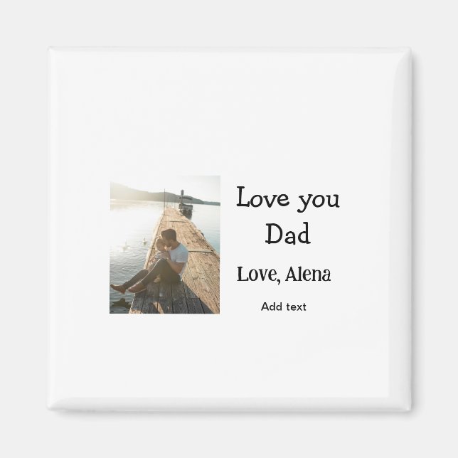 Jag kärlek er pappa fars dag elegant lägg till bil magnet (Framsidan)