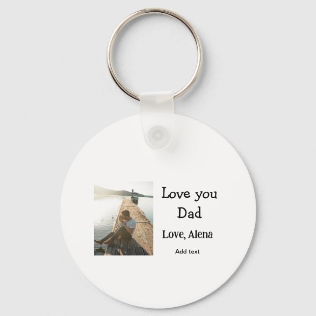 Jag kärlek er pappa fars dag elegant lägg till bil nyckelring (Framsida)