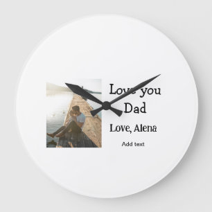 Jag kärlek er pappa fars dag elegant lägg till bil stor klocka
