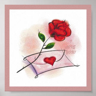 JAG KÄRLEK ER! Ramutskrift Poster