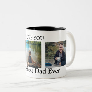 Jag Kärlek er till det bästa Pappa någonsin-fotot Två-Tonad Mugg