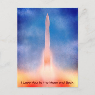 Jag Kärlek er till Måne och bak Vykort