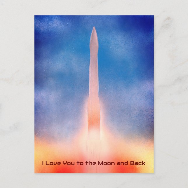 Jag Kärlek er till Måne och bak Vykort (Framsida)